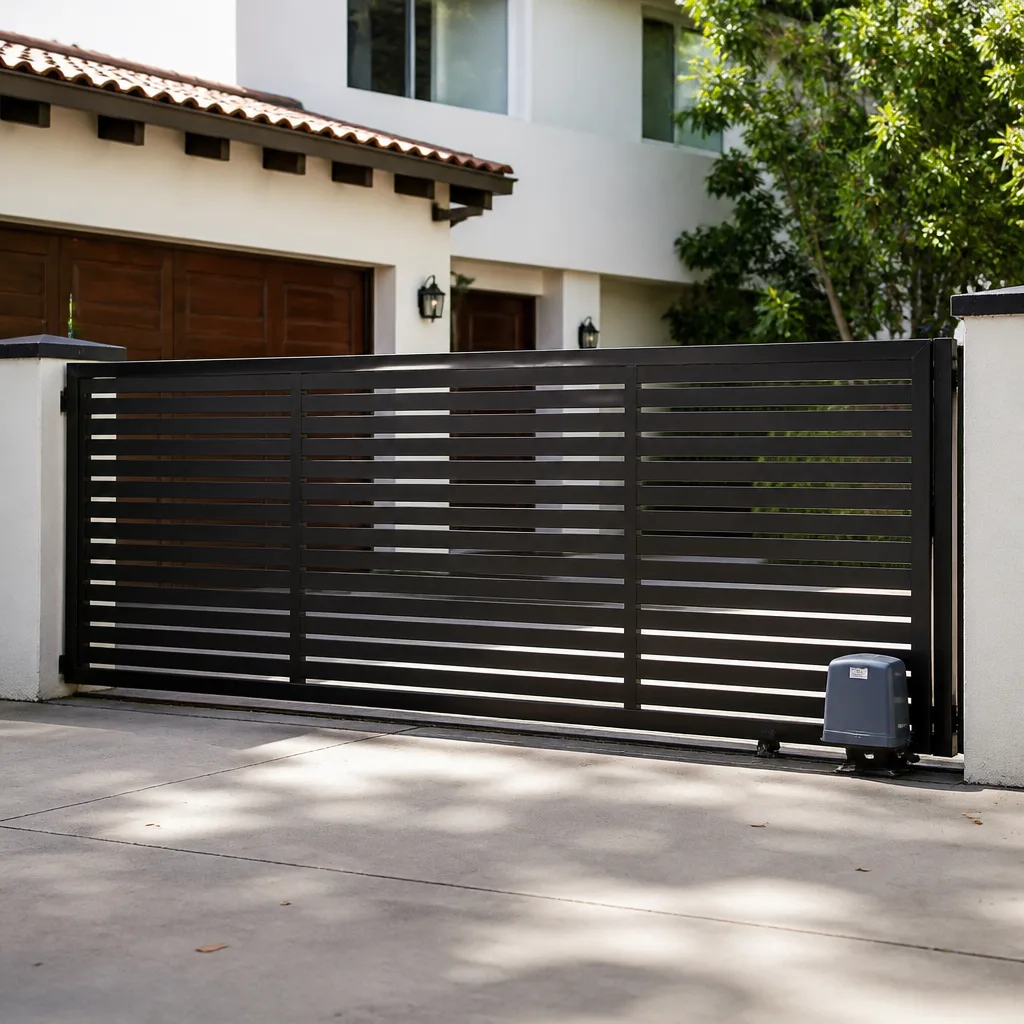 Sliding driveway gates